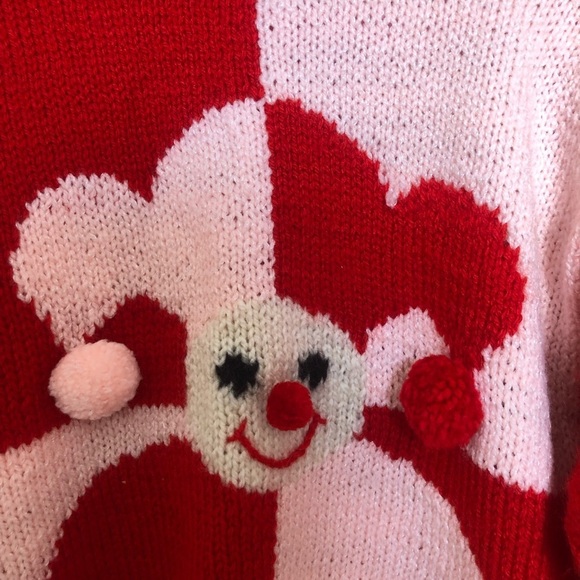 Girl’s Handmade Wool Blend Christmas Knit Crewneck Sweater Small - Picture 2 of 7